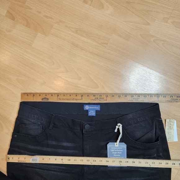 NWT Democracy Ab Technology Black High Rise Skinny Jeans Stretch Denim Size 24W - Picture 2 of 16